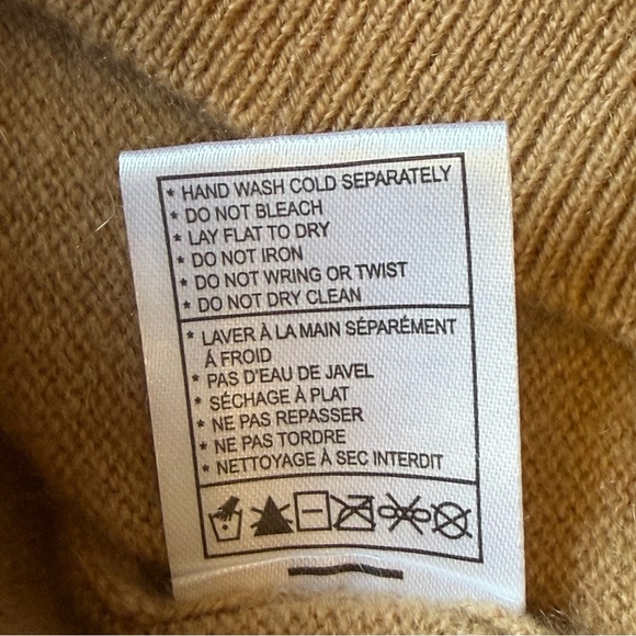 Quince Cashmere pullover sweater, camel color size XL - Picture 13 of 13